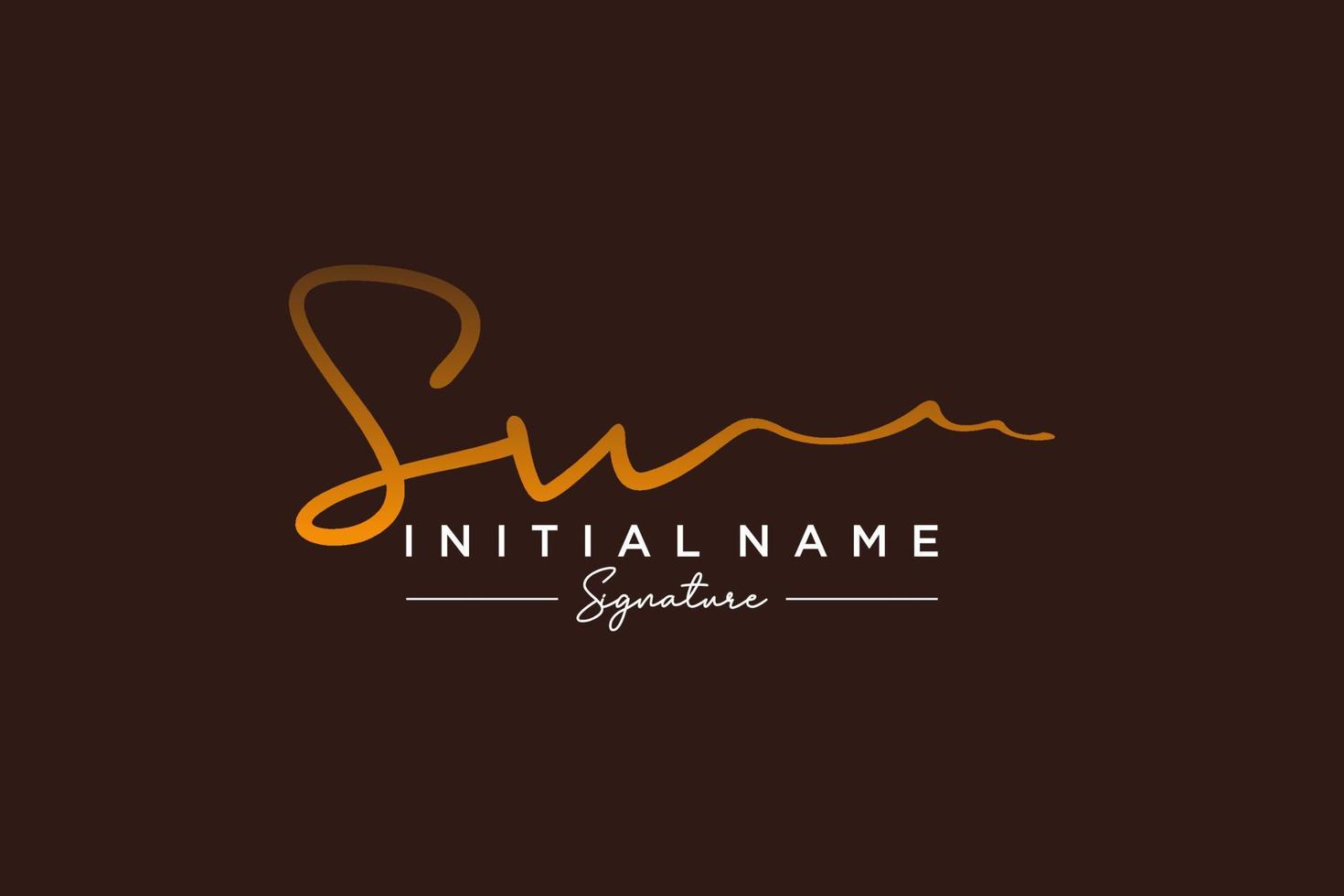 Initial SW signature logo template vector. Hand drawn Calligraphy lettering Vector illustration.