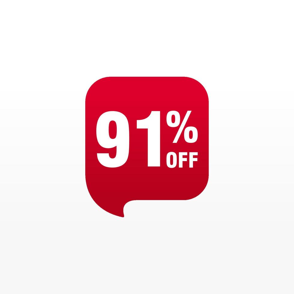 91 discount, Sales Vector badges for Labels, , Stickers, Banners, Tags, Web Stickers, New offer. Discount origami sign banner.