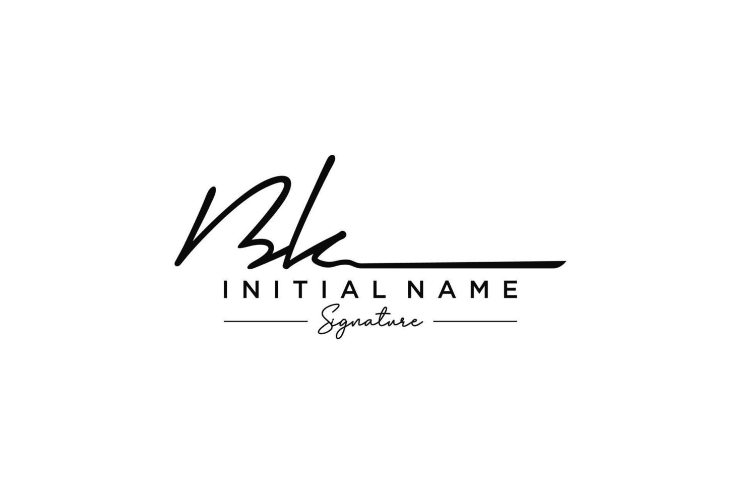 Initial BK signature logo template vector. Hand drawn Calligraphy lettering Vector illustration.