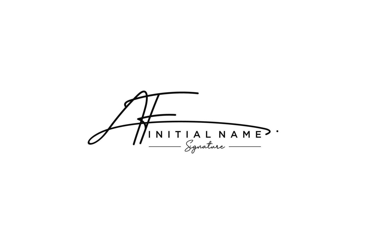 Initial AF signature logo template vector. Hand drawn Calligraphy lettering Vector illustration.