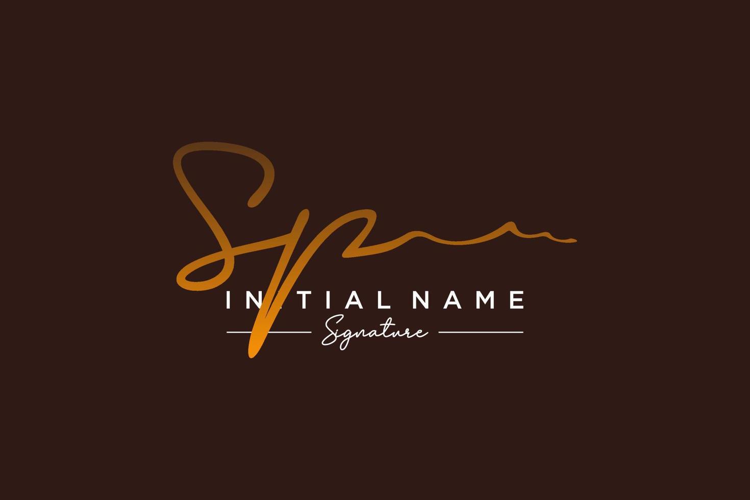 Initial SP signature logo template vector. Hand drawn Calligraphy lettering Vector illustration.