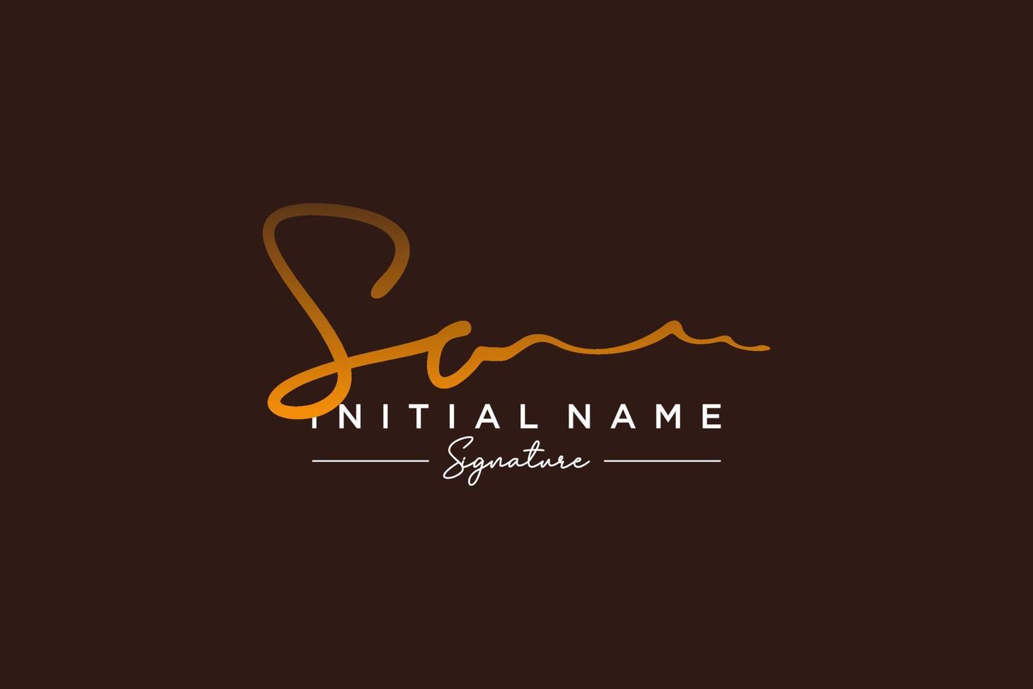 Initial SO signature logo template vector. Hand drawn Calligraphy lettering Vector illustration.