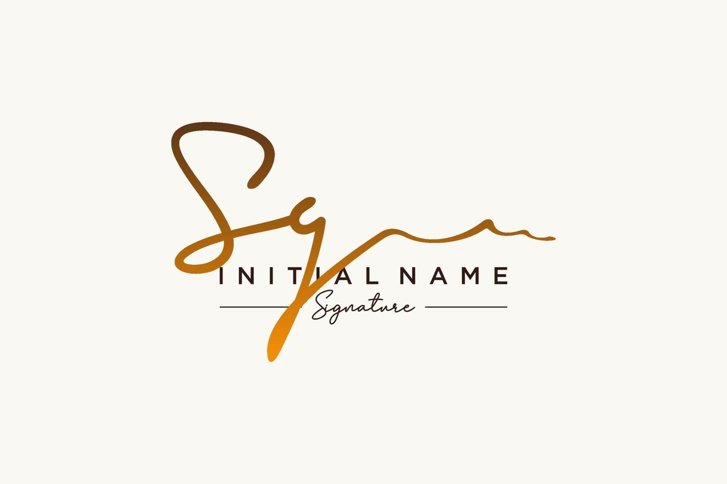 Initial SG signature logo template vector. Hand drawn Calligraphy lettering Vector illustration.