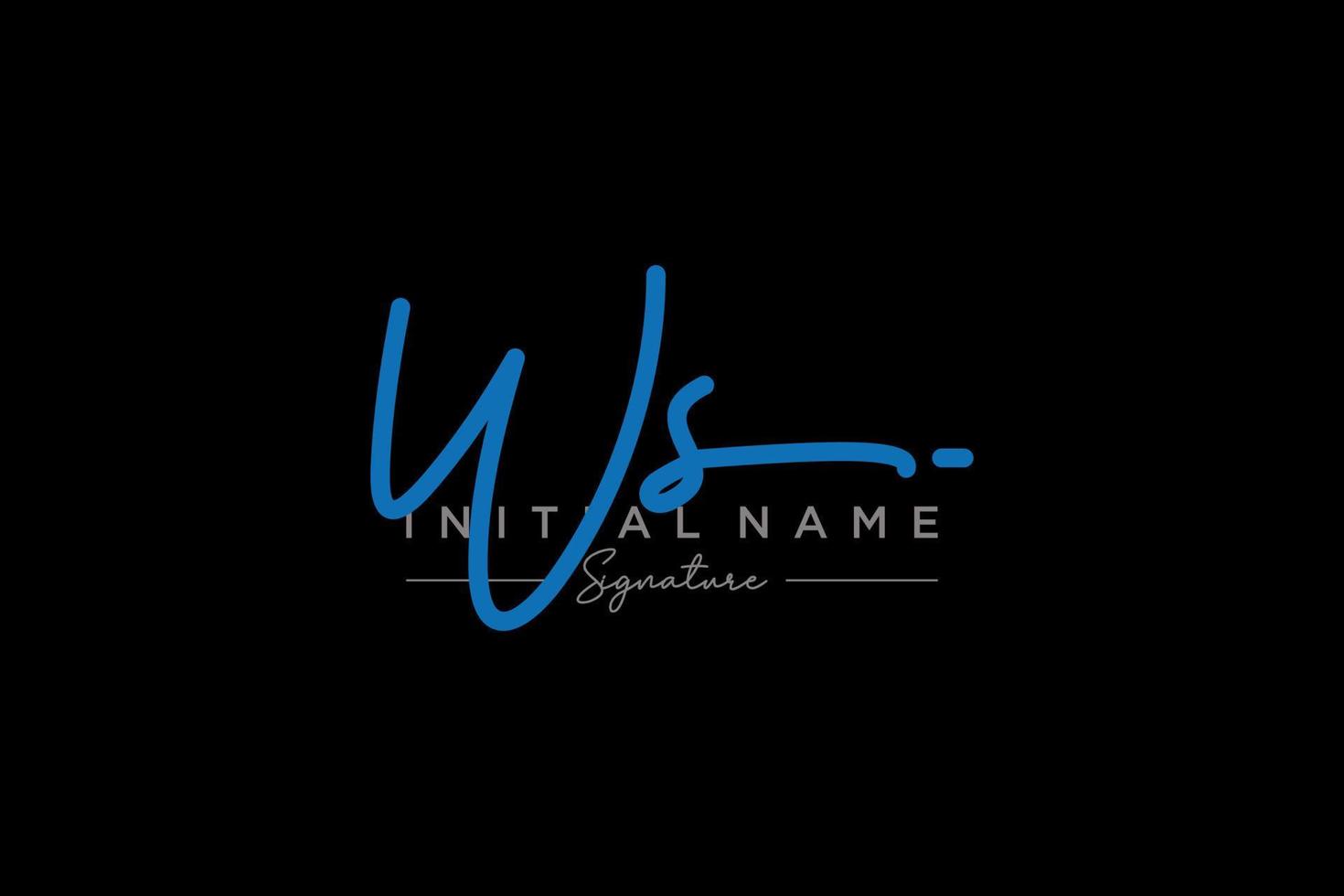 Initial WS signature logo template vector. Hand drawn Calligraphy lettering Vector illustration.