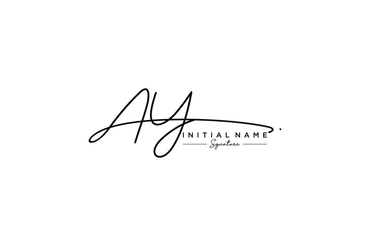 Initial AY signature logo template vector. Hand drawn Calligraphy lettering Vector illustration.