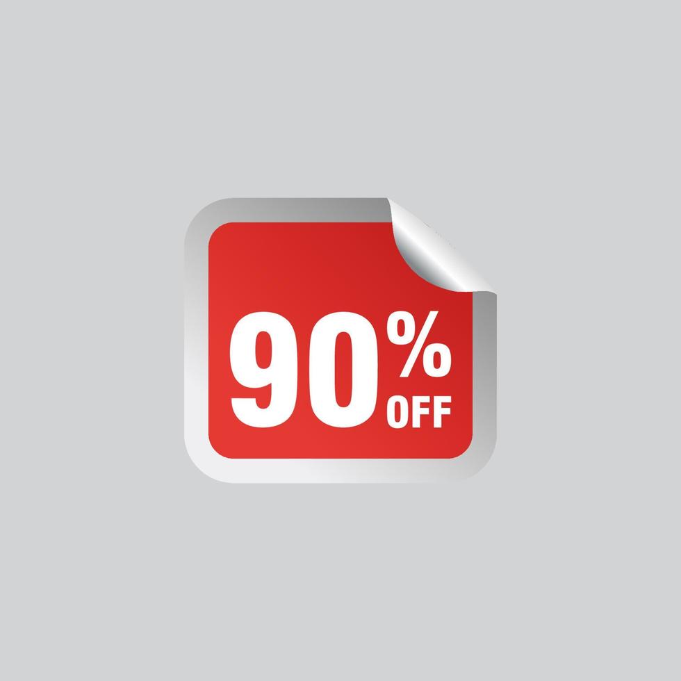 90 discount, Sales Vector badges for Labels, , Stickers, Banners, Tags, Web Stickers, New offer. Discount origami sign banner.