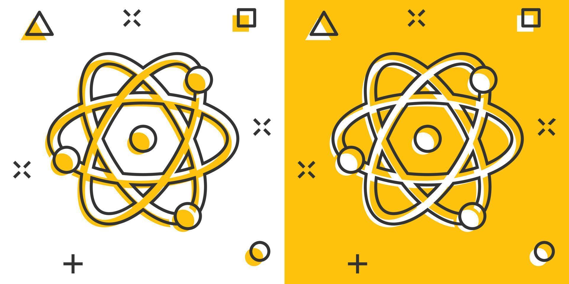 icono de la ciencia en estilo cómico. ilustración vectorial de dibujos animados de células de adn sobre fondo blanco aislado. concepto de negocio de efecto de salpicadura de evolución de molécula. vector