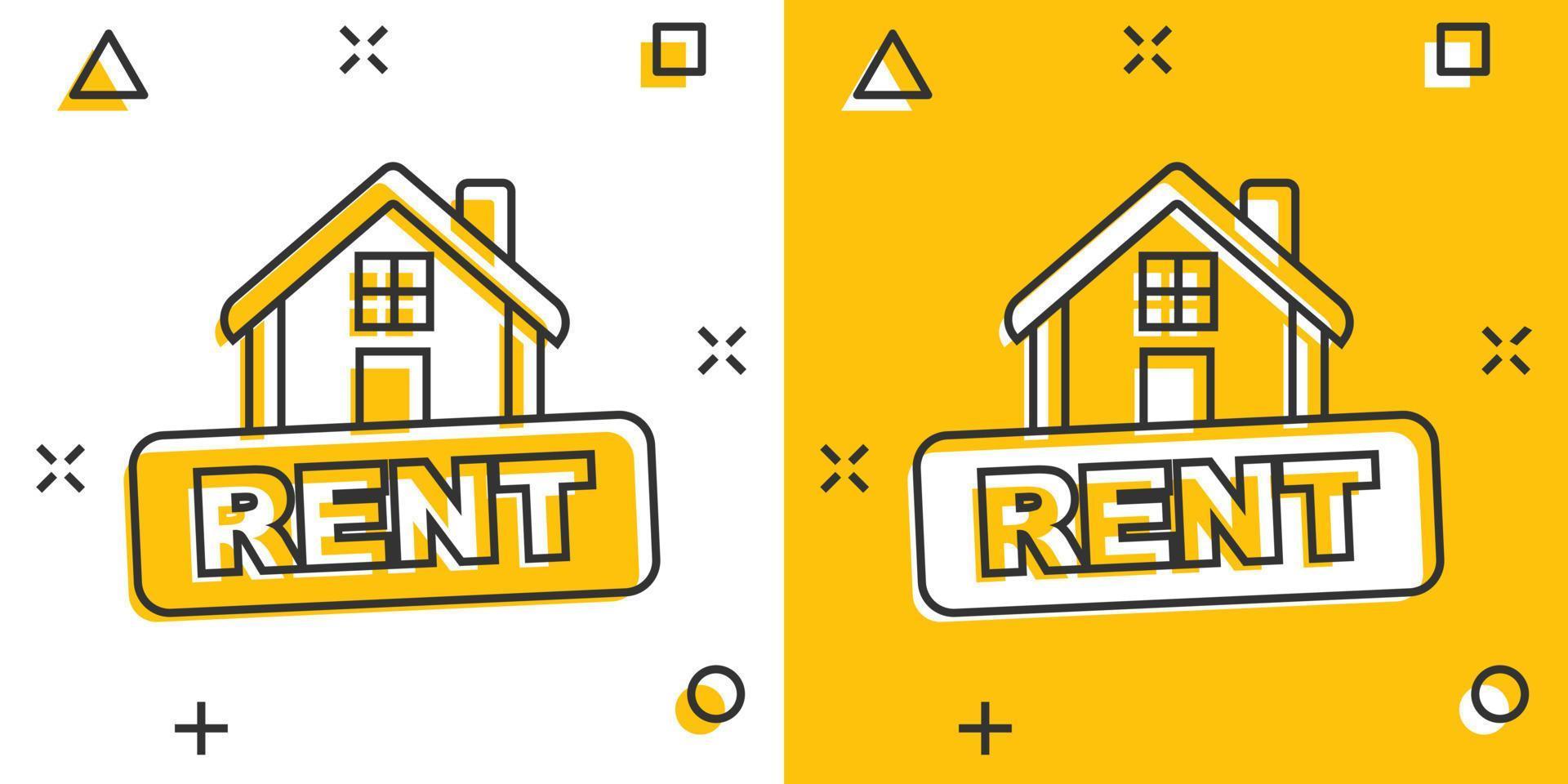 Cartoon rent house icon in comic style. Home illustration pictogram. Rental sign splash business concept. 18826912 Vector Art at Vecteezy Cartoon rent house icon in comic style. Home illustration pictogram. Rental sign splash business concept. 18826912 Vector Art at Vecteezy