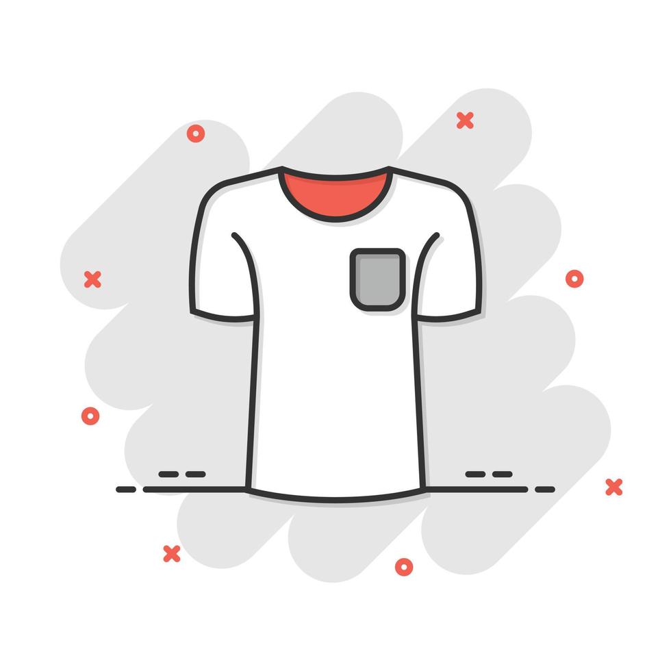 Tshirt icon in flat style. Casual clothes vector illustration on white isolated background. Polo wear business concept.