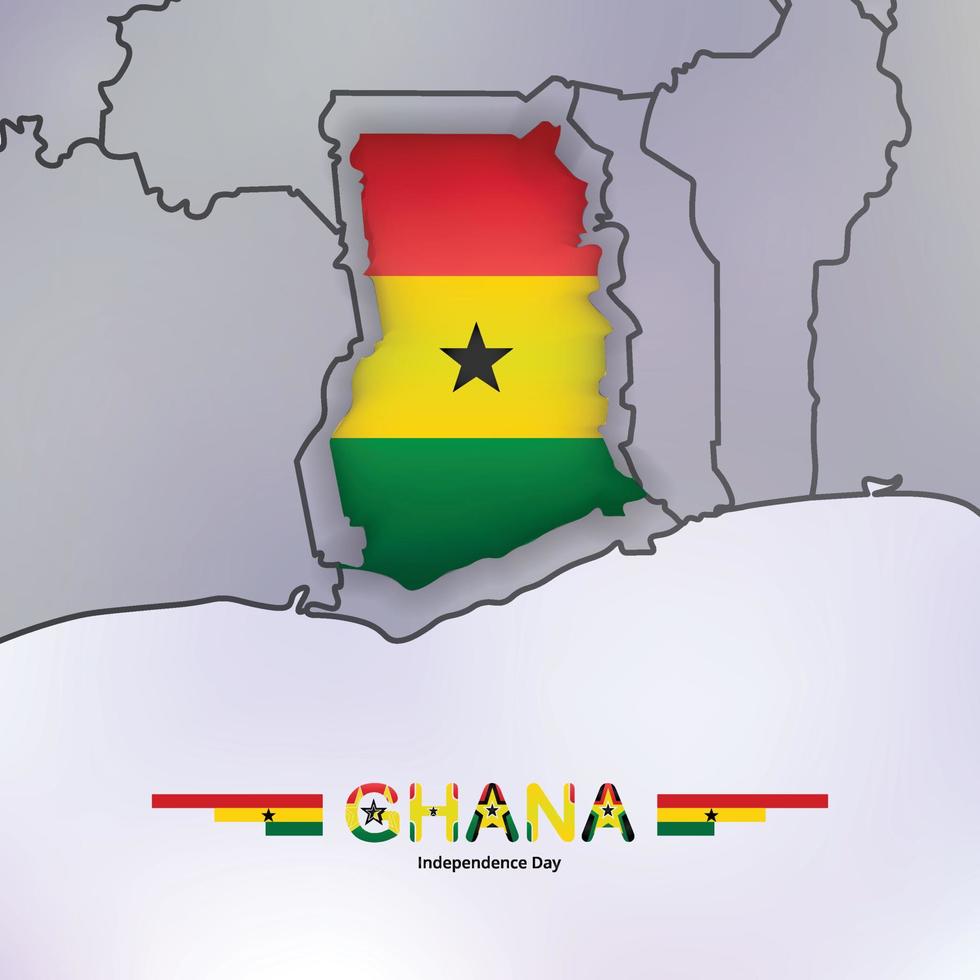 antecedentes del día de la independencia de ghana, para conmemorar el gran día de ghana vector