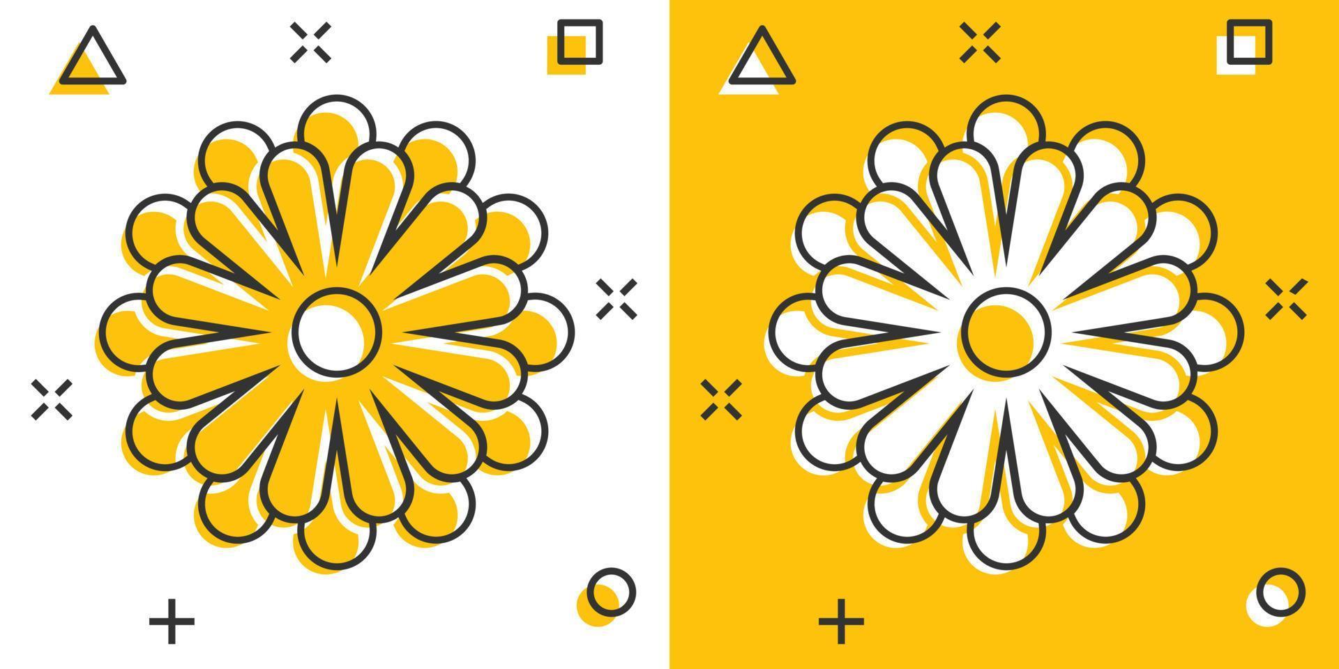 icono de hoja de flor en estilo cómico. magnolia, dahlia vector ilustración de dibujos animados sobre fondo blanco aislado. efecto de salpicadura de concepto de negocio de flor de planta.