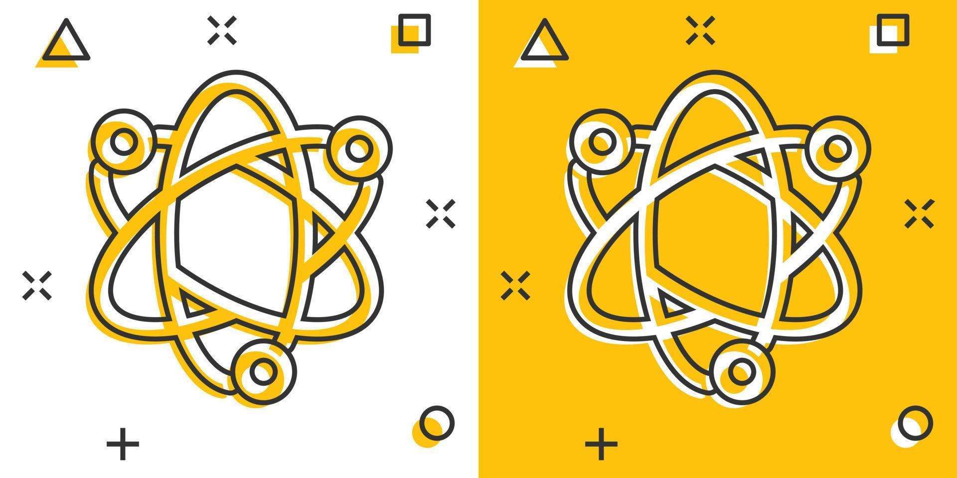 Science icon in comic style. Dna cell cartoon vector illustration on white isolated background. Molecule evolution splash effect business concept.