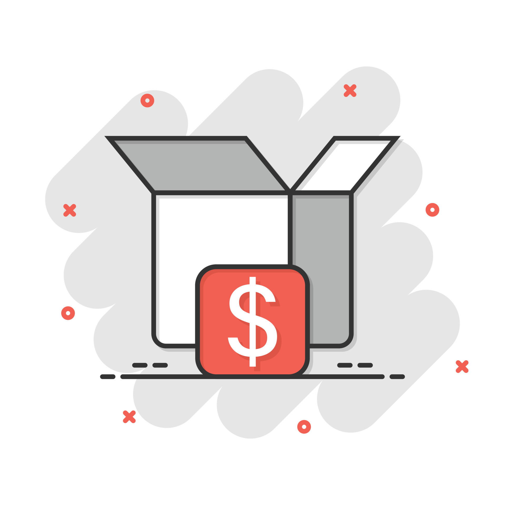 Shipping box with dollar icon in comic style. Container cartoon vector illustration on white isolated background. Cardboard package splash effect business concept. 18827981 Vector Art at Vecteezy Shipping box with dollar icon in comic style. Container cartoon vector illustration on white isolated background. Cardboard package splash effect business concept. 18827981 Vector Art at Vecteezy
