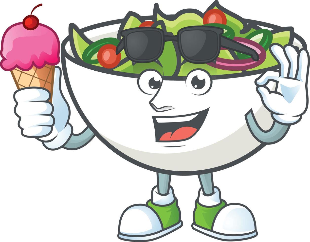Salad In The a Bowl Vector