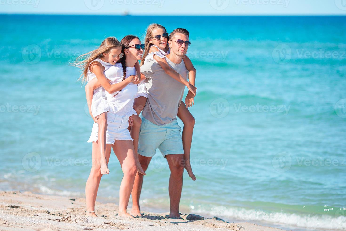 Young family on vacation have a lot of fun photo