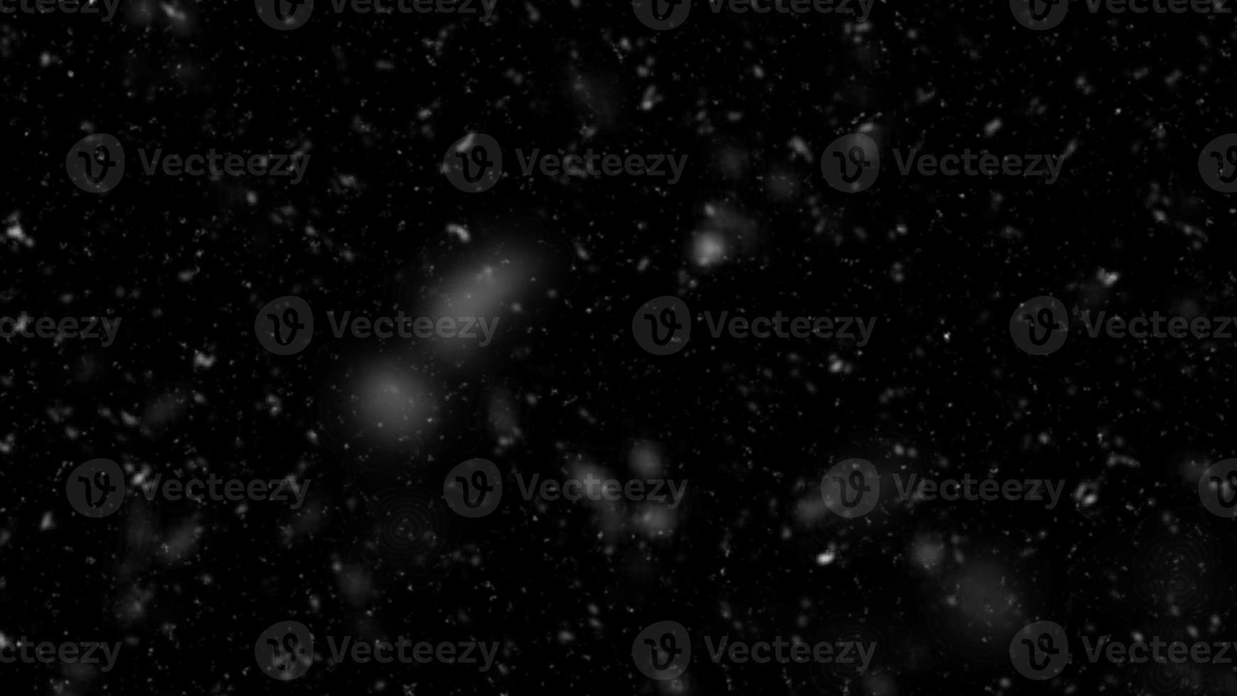 Falling snow flakes, Flying dust particles on a black background. Abstract winter background. Winter landscape with falling shining beautiful snow. photo