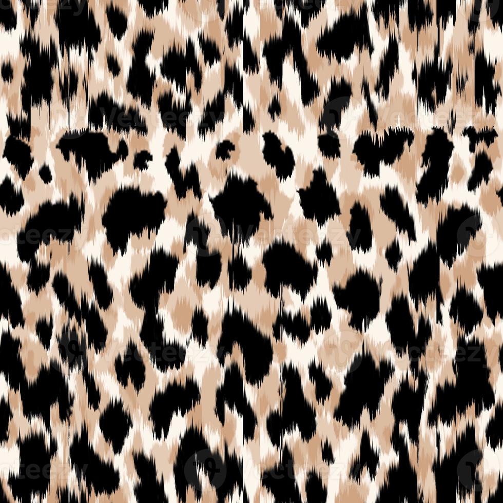 Seamless hand draw leopard pattern, leopard texture. photo