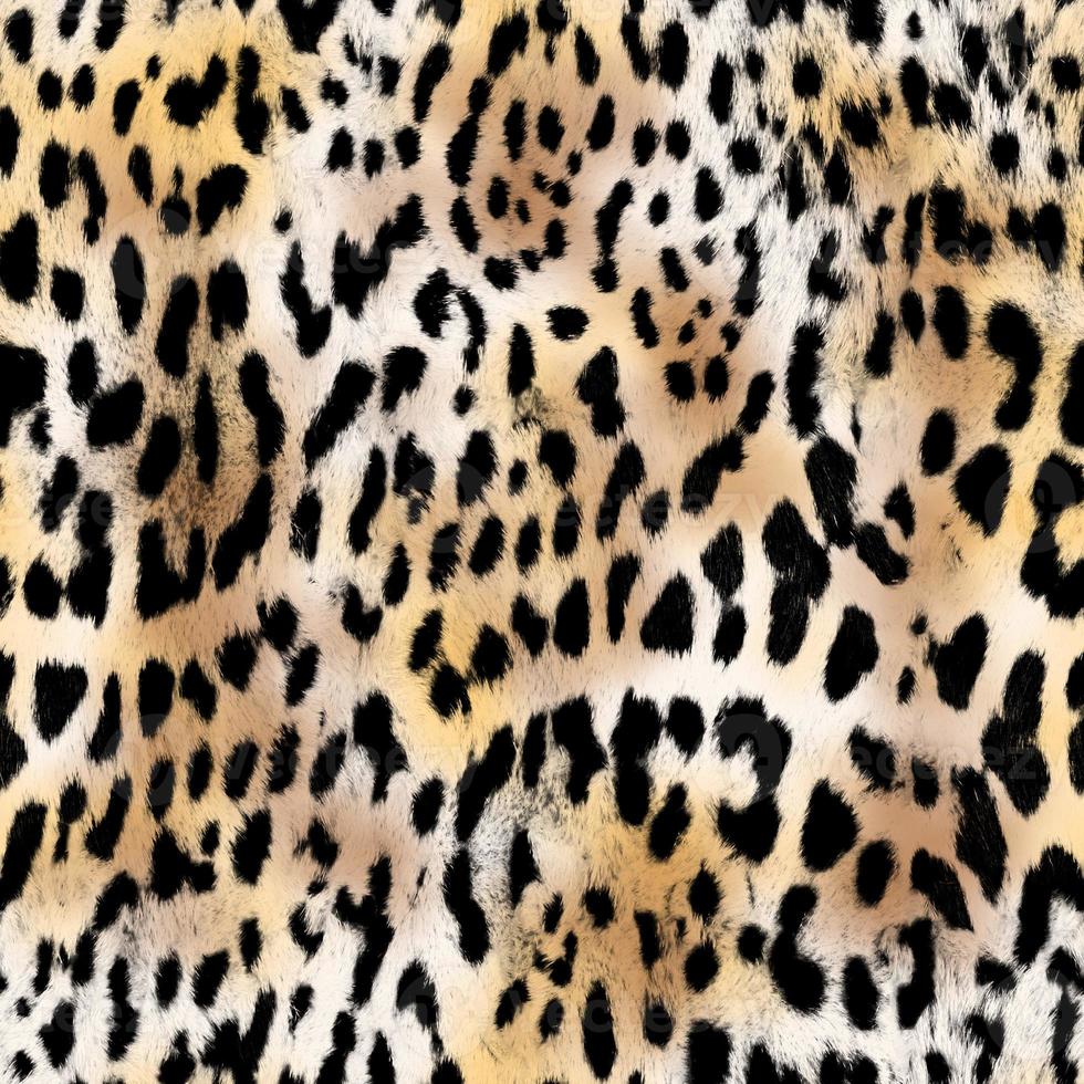 Seamless hand draw leopard pattern, leopard texture. photo