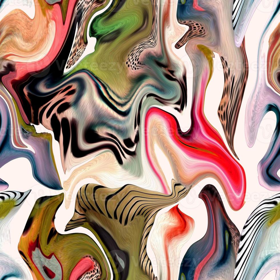 Seamless colorful abstract pattern, motion blur effect, wallpaper, textile print. photo