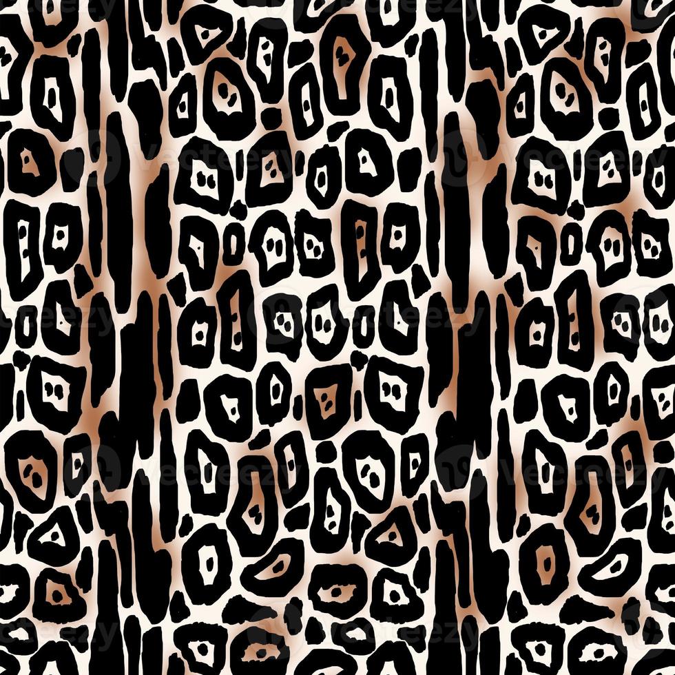 Seamless hand draw leopard pattern, leopard texture. photo