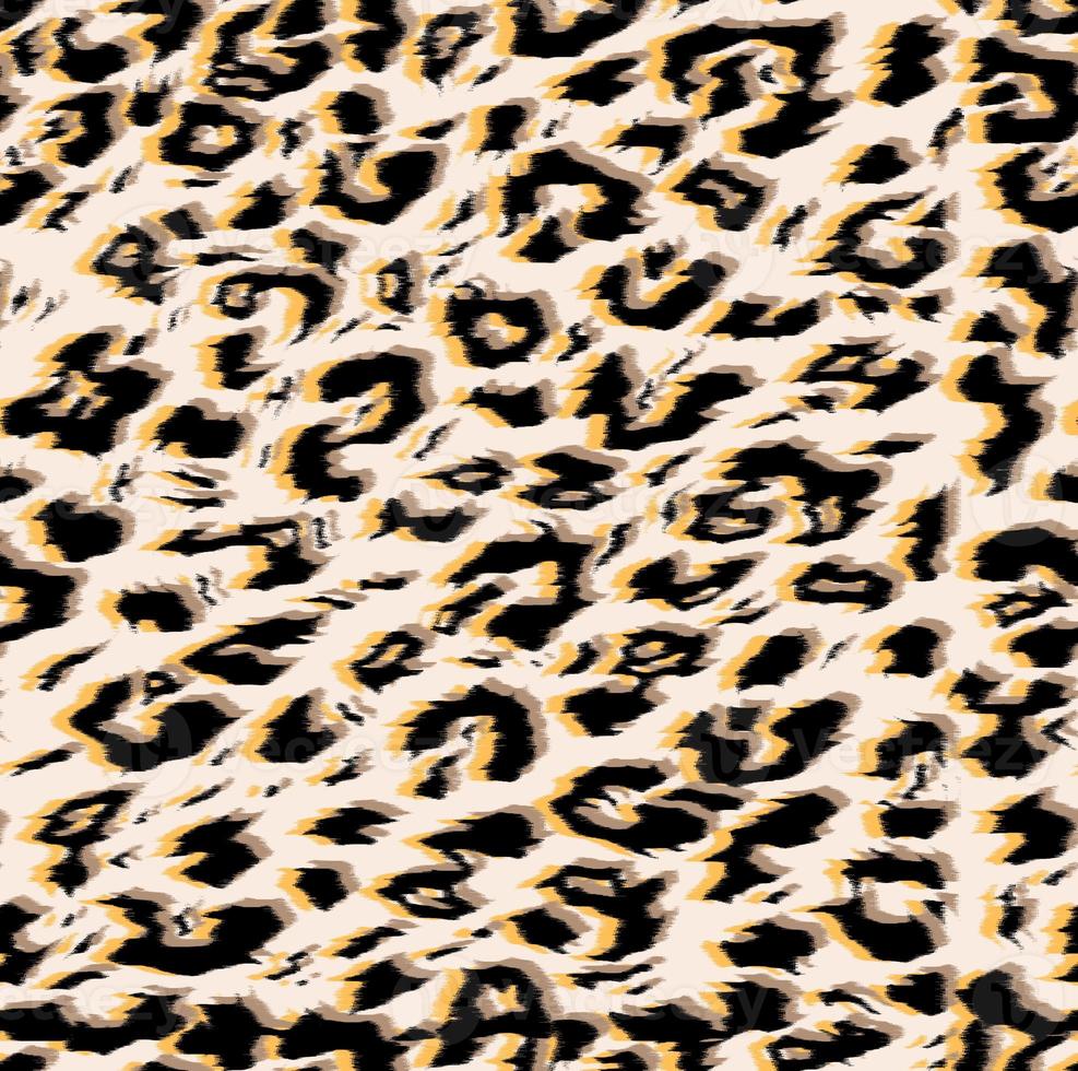 Seamless hand draw leopard pattern, leopard texture. photo