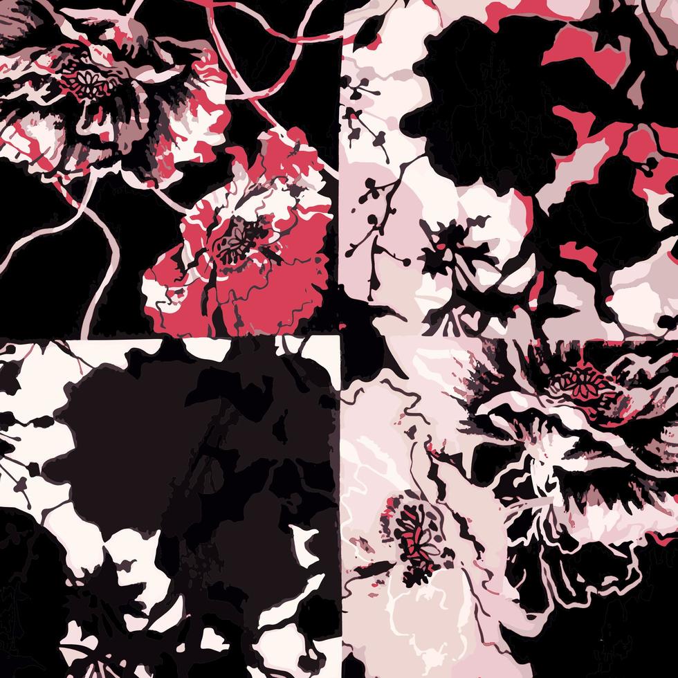 Seamless flowers pattern, floral design photo