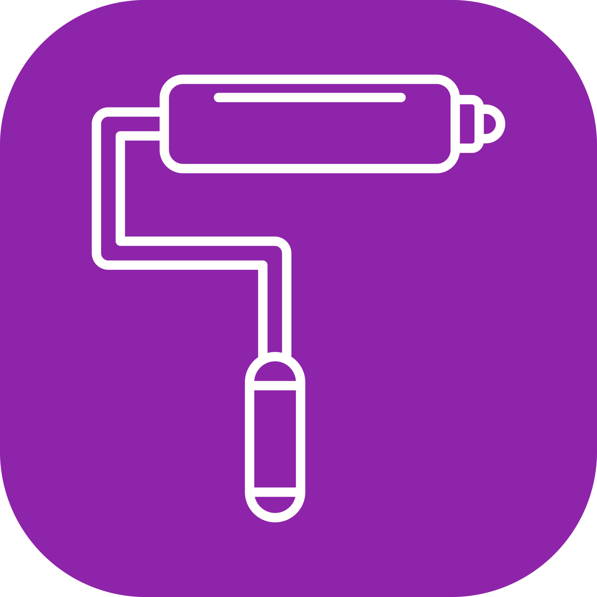 Paint Roller Vector Icon 18829421 Vector Art at Vecteezy