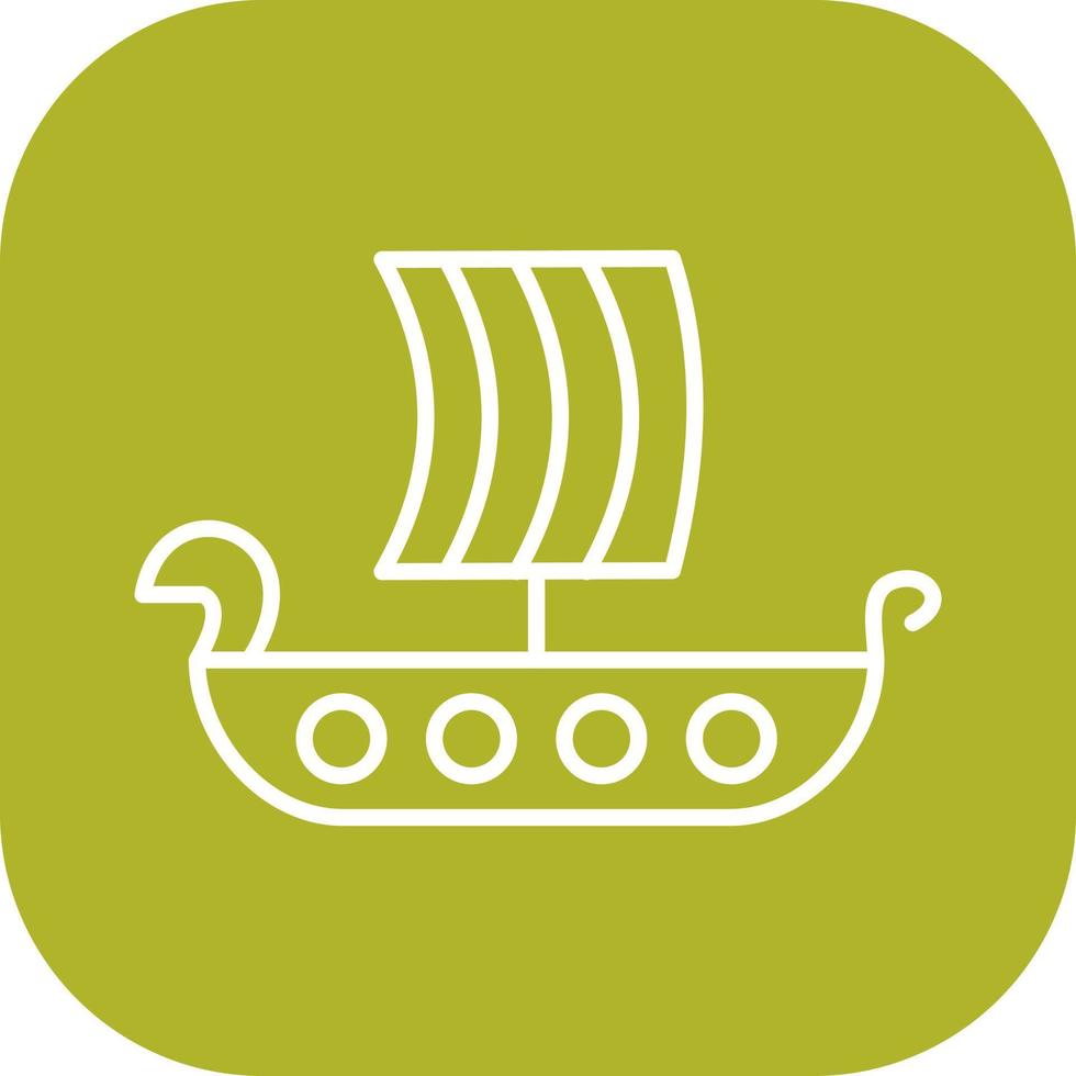 Viking Ship Vector Icon