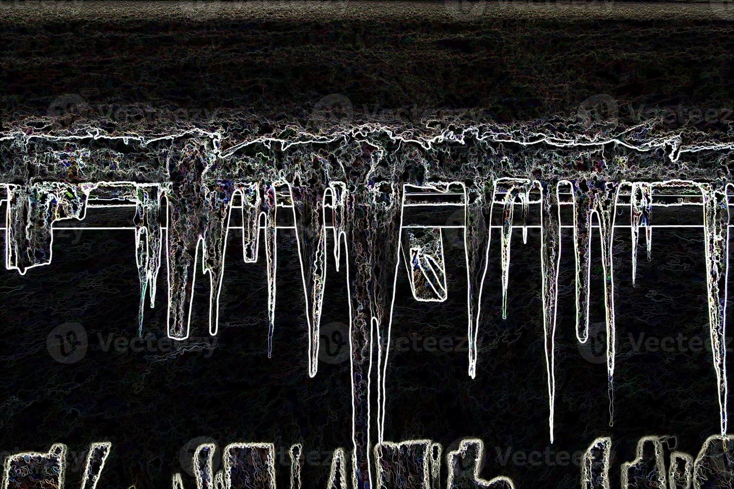Digital Illustration Abstract Icicles Hanging From a Roof photo