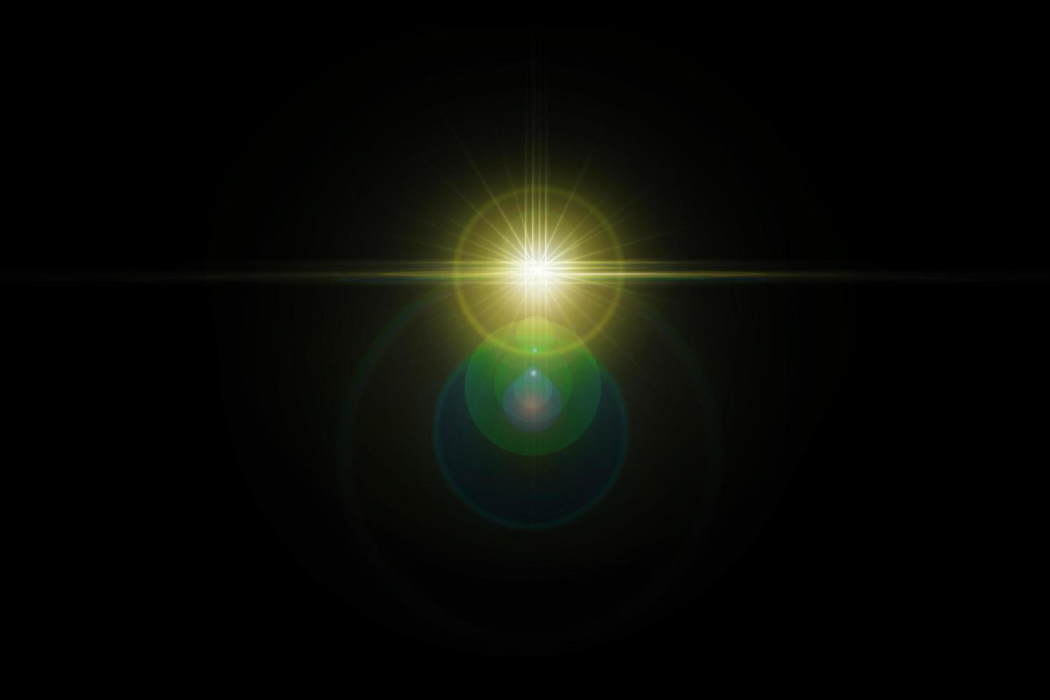 Light effect of lens flares. colorful glowing lights sun burst effects with sparkles on a transparent background photo