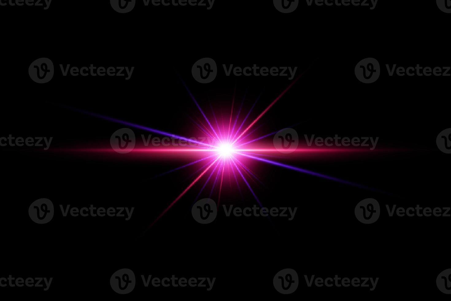 Light effect of lens flares. transparent glowing lights starburst effects with sparkles on a transparent background. photo