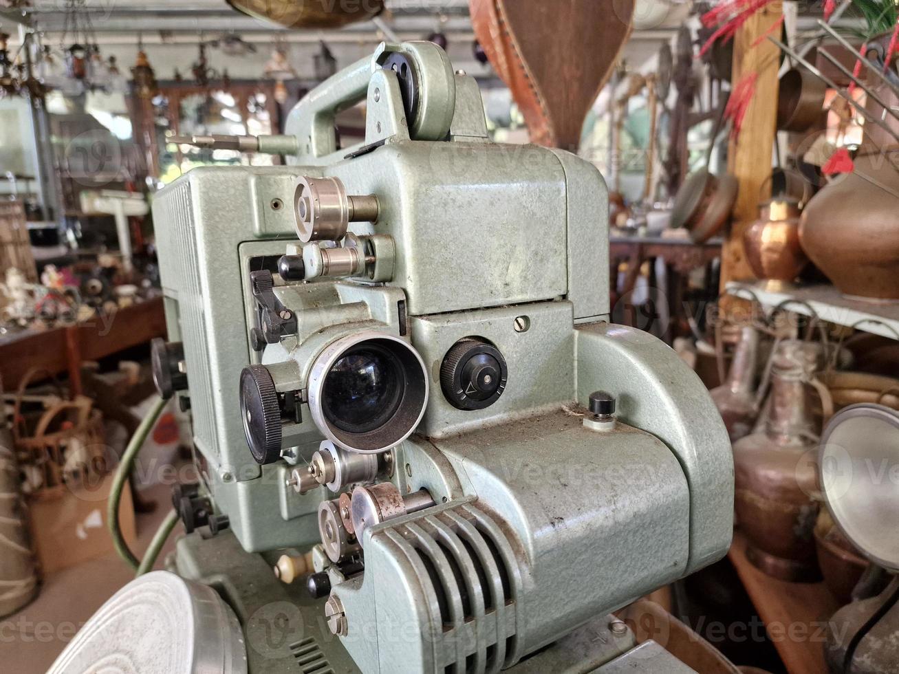 Old movie film metal projector photo