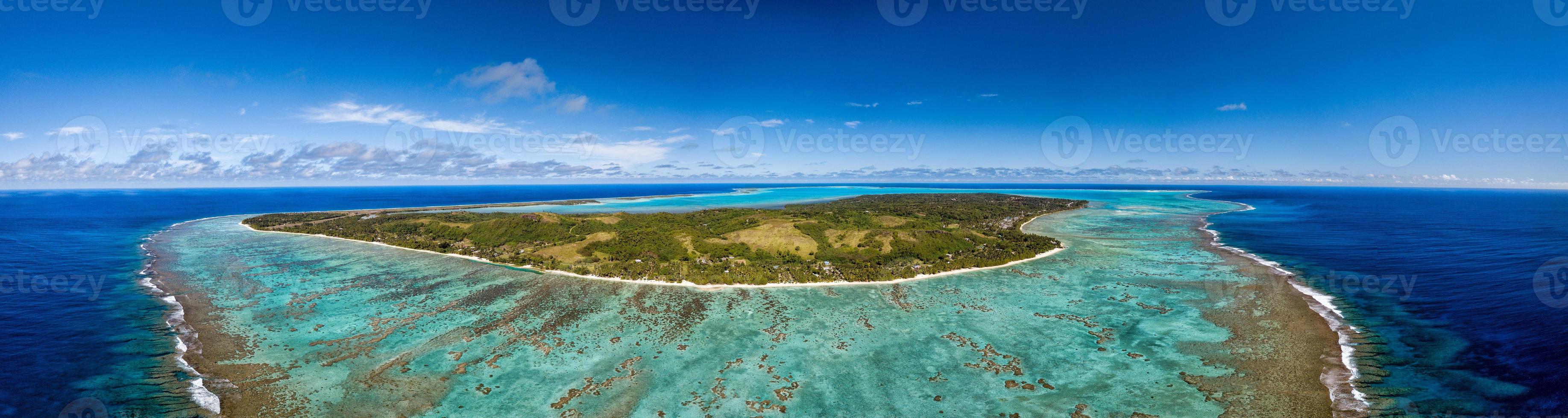 Aitutaki Polynesia Cook Island aerial view photo