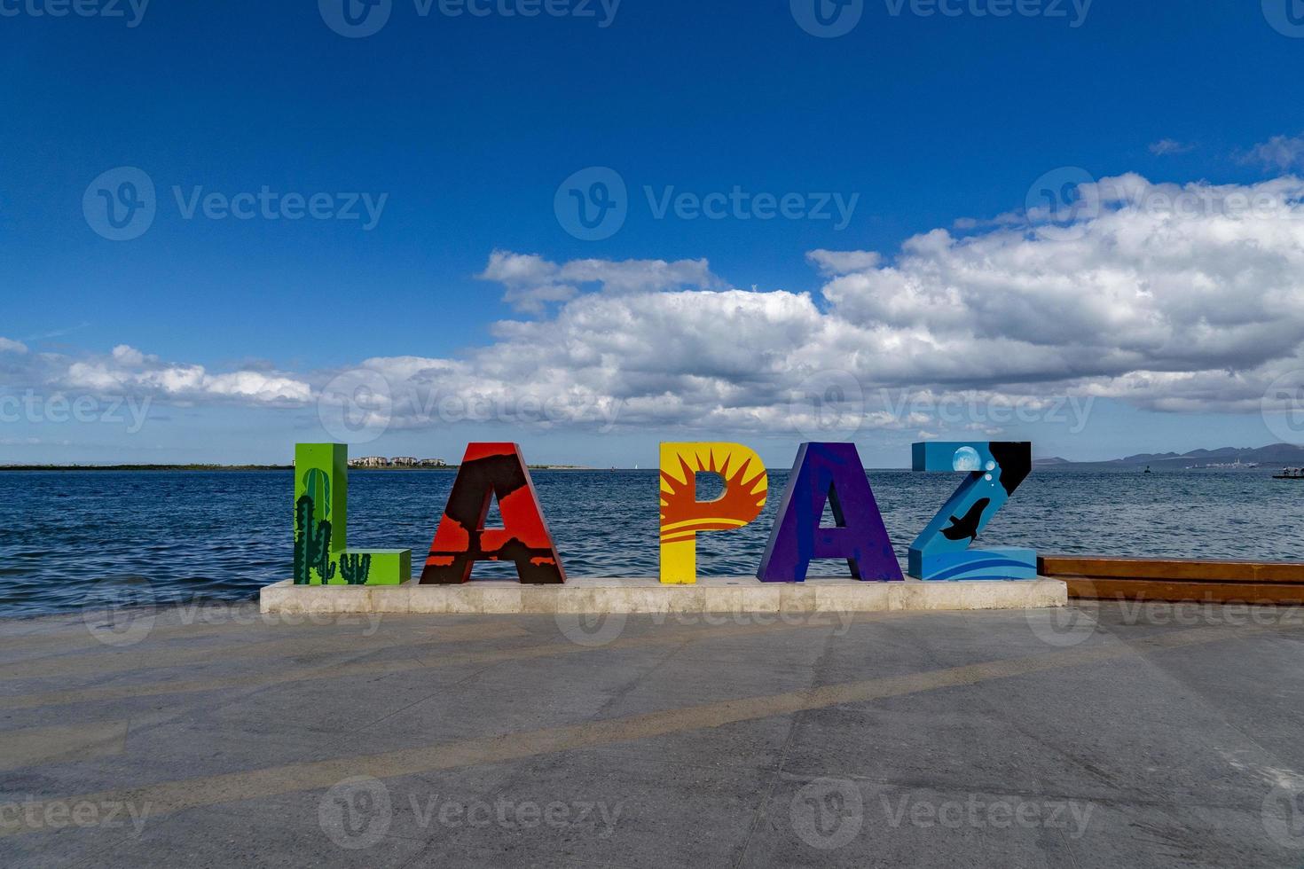 La Paz Baja California Sur, Mexico beach promenade called Malecon photo