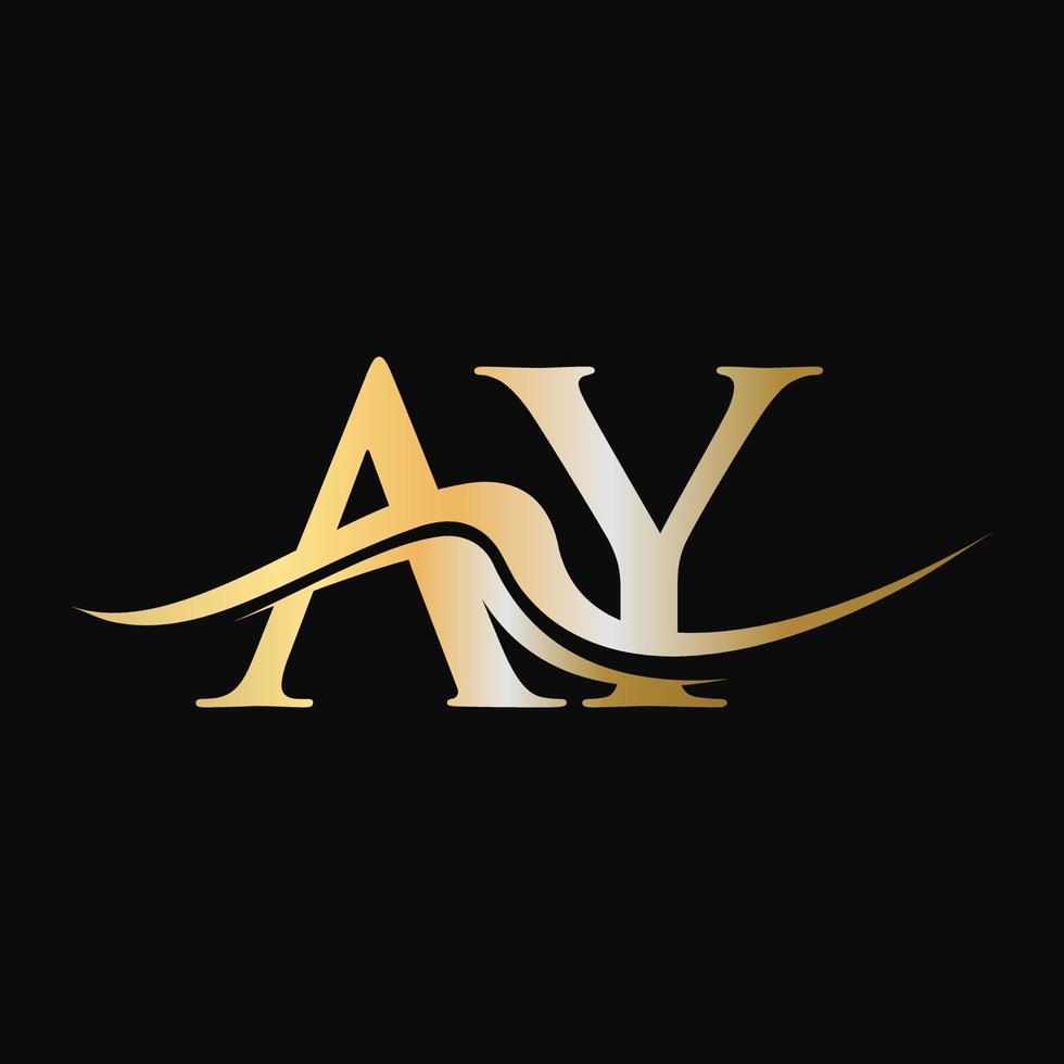 Letter AY Logo Design Monogram Business And Company Logotype vector