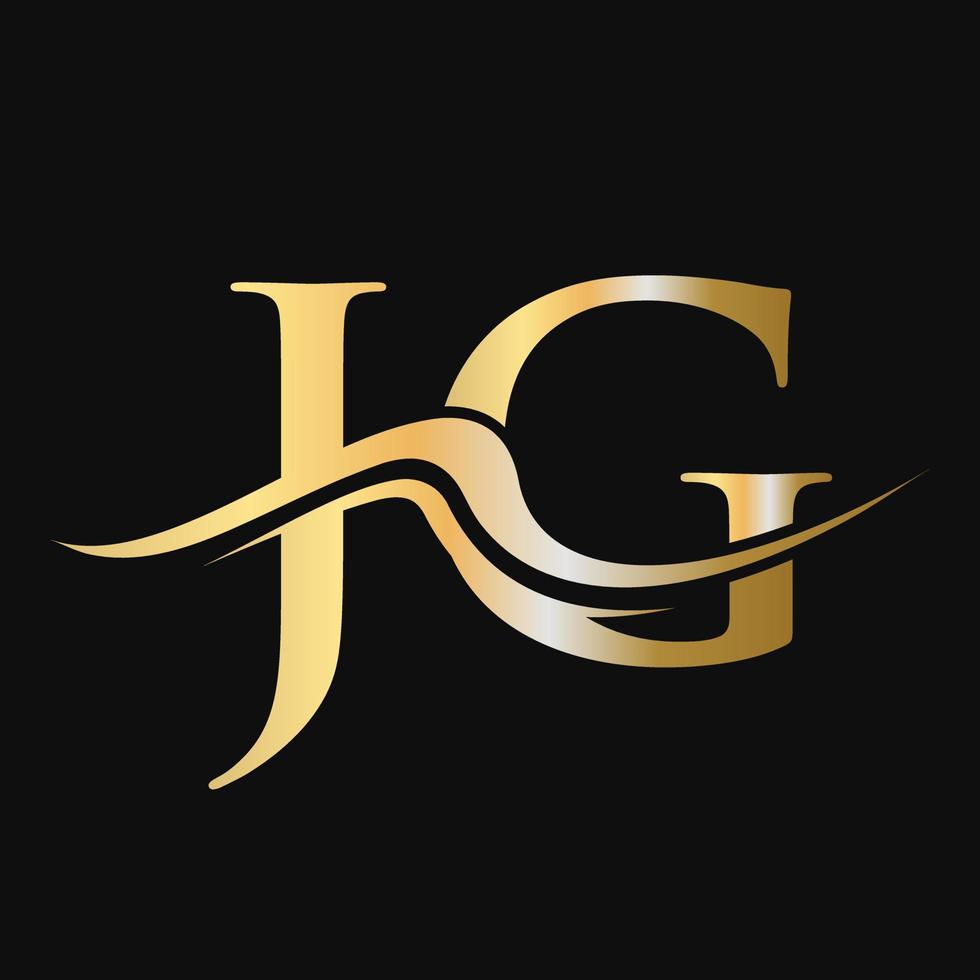 Letter JG Logo Design Monogram Business And Company Logotype vector
