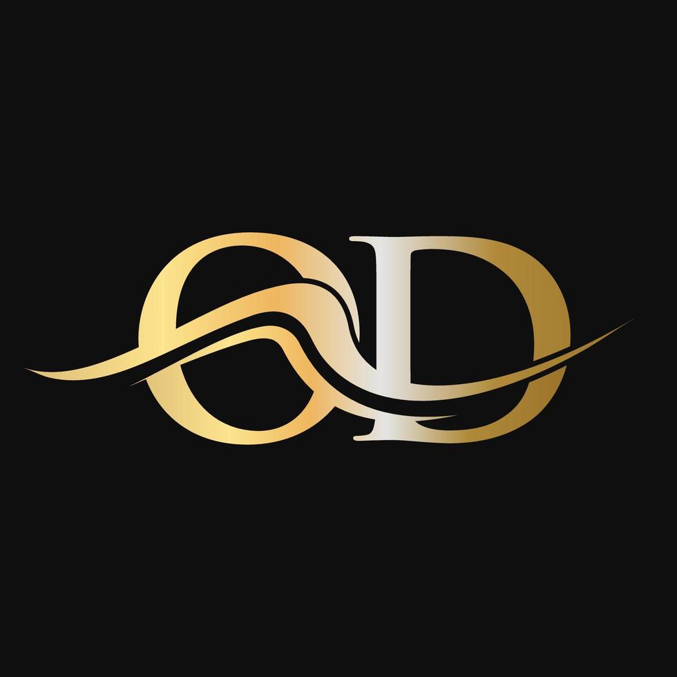 Letter OD Logo Design Monogram Business And Company Logotype vector