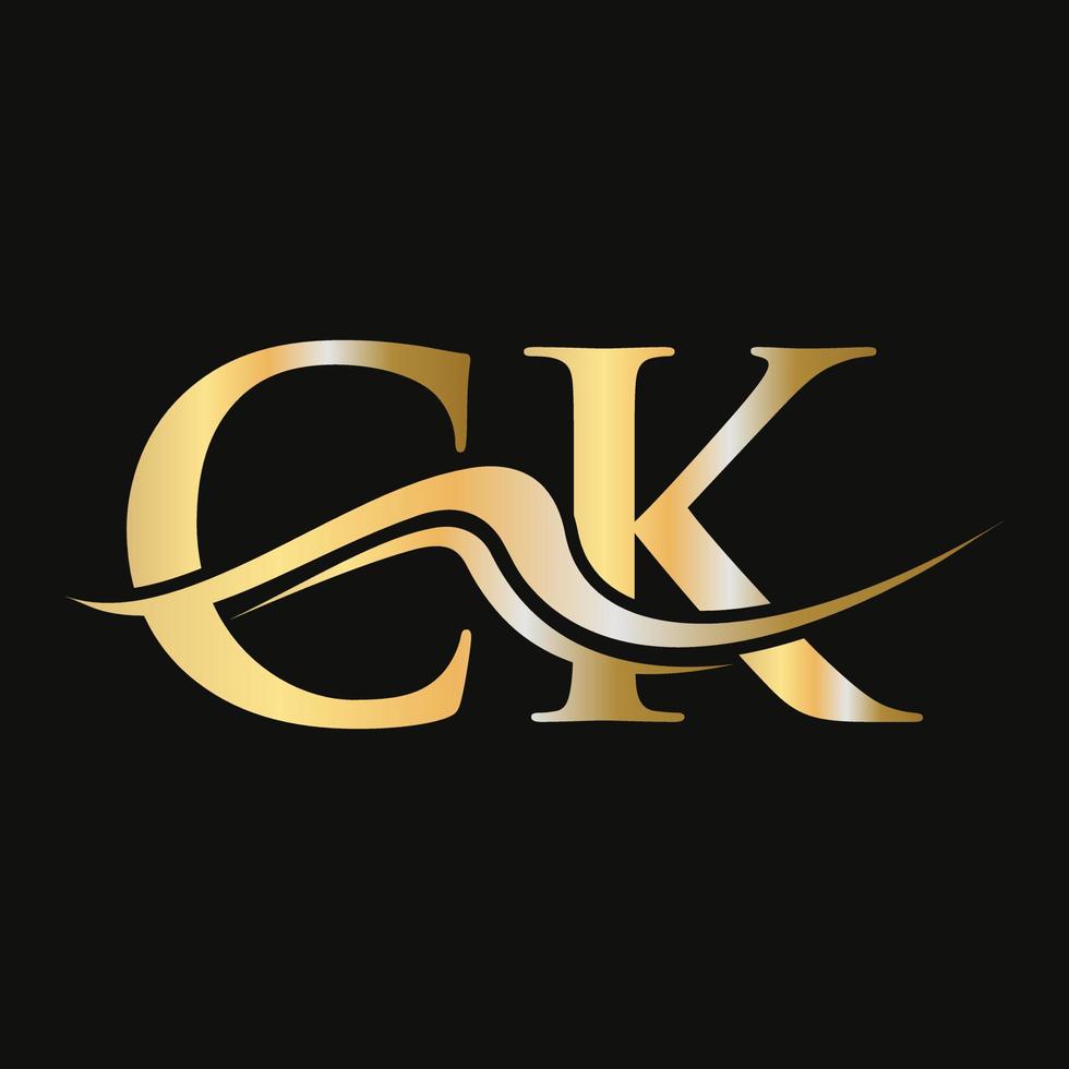letra ck diseño de logotipo monograma negocio y logotipo de empresa vector
