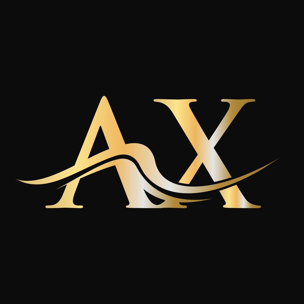 Letter AX Logo Design Monogram Business And Company Logotype vector