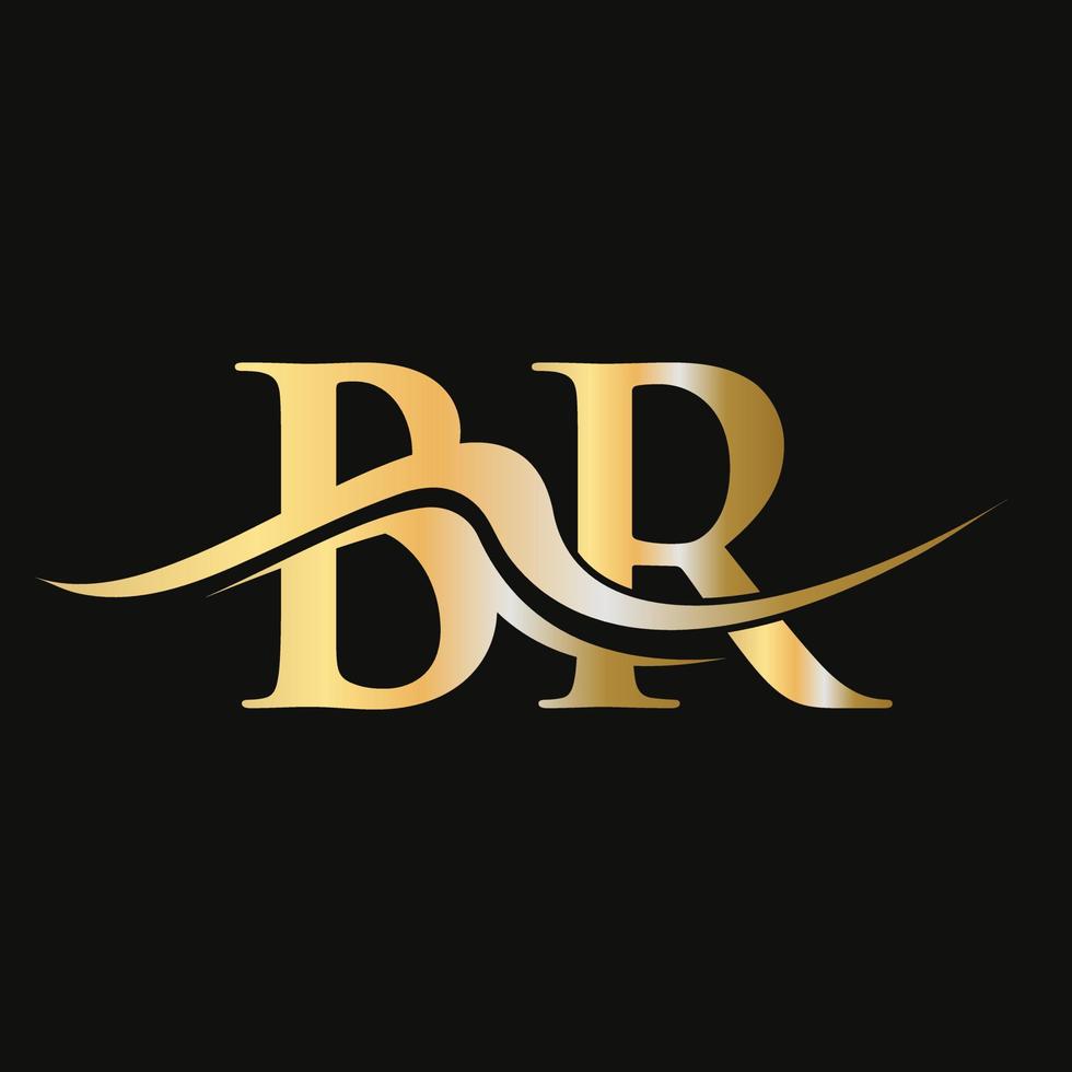 Letter BR Logo Design Monogram Business And Company Logotype vector