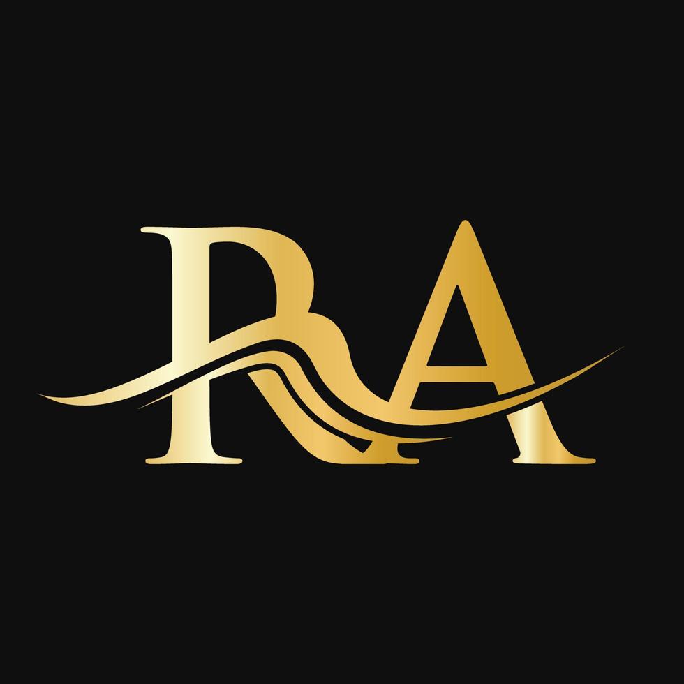 Letter RA Logo Design Monogram Business And Company Logotype vector