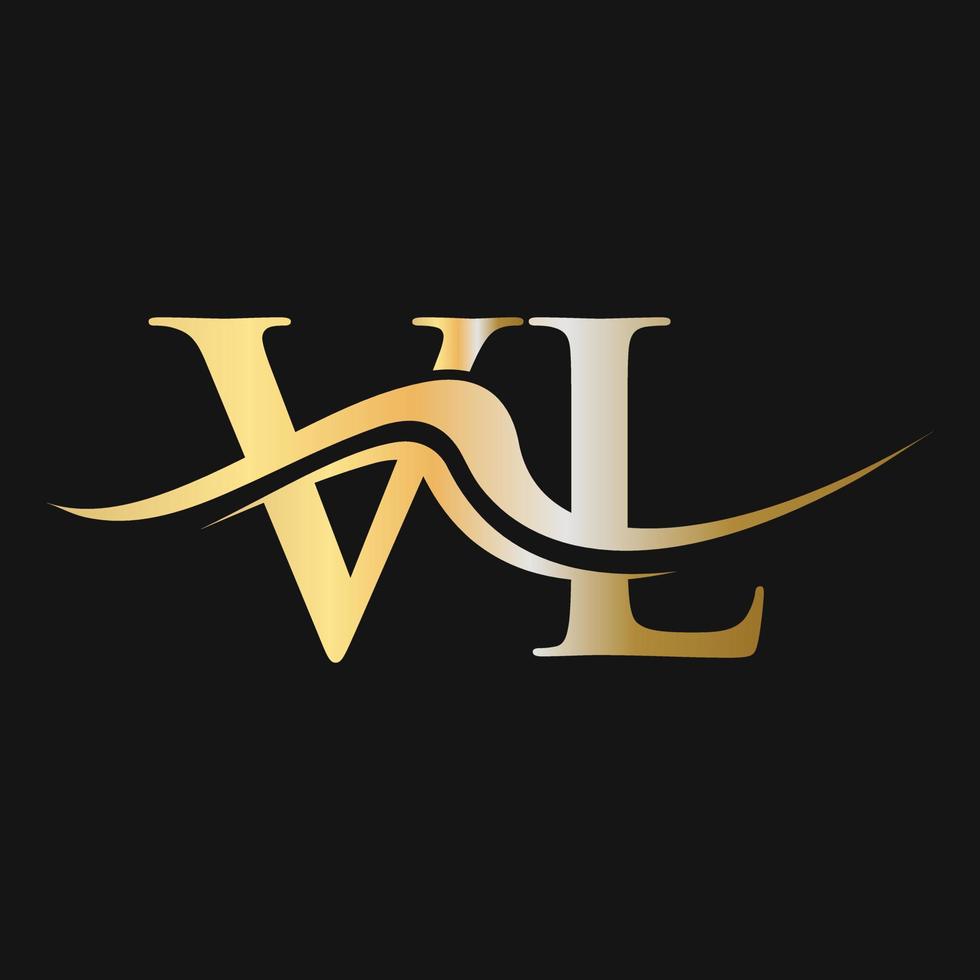 plantilla de diseño de logotipo de letra vl monograma logotipo de empresa y empresa vector