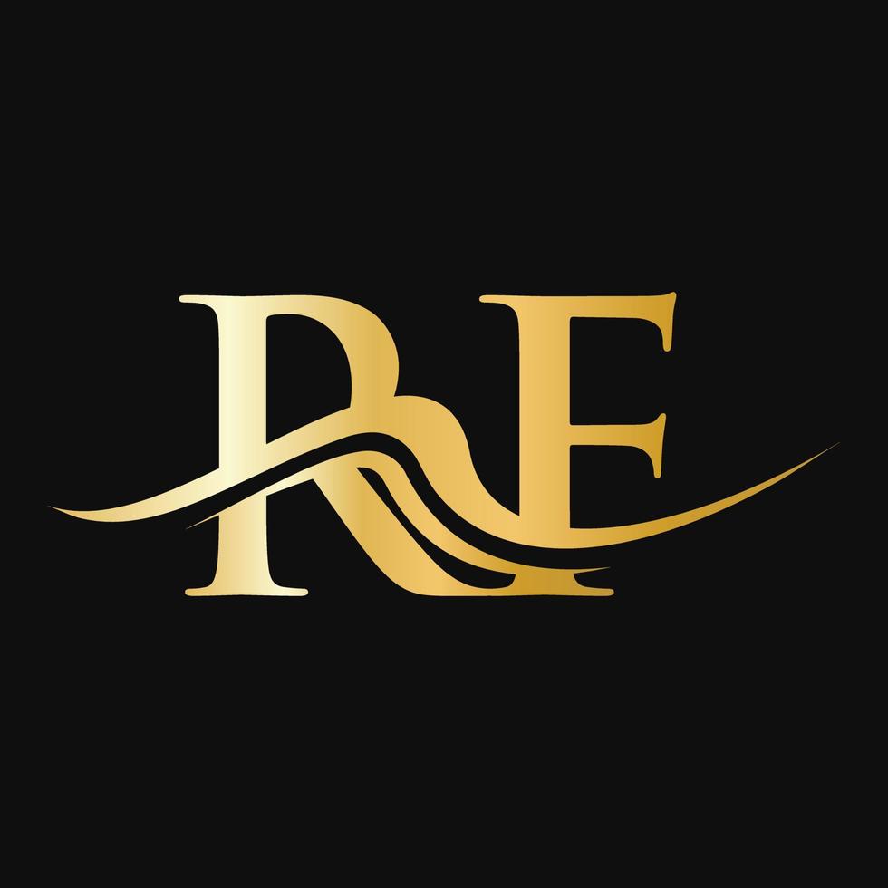 Letter RF Logo Design Monogram Business And Company Logotype vector