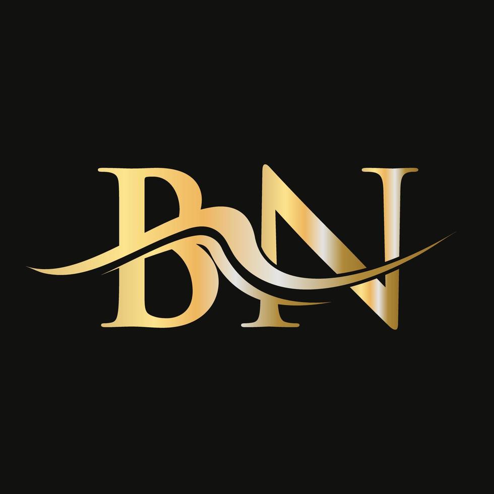 Bn monogram logo Royalty Free Vector Image - VectorStock