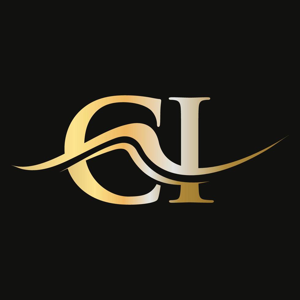 Letter CI Logo Design Monogram Business And Company Logotype vector