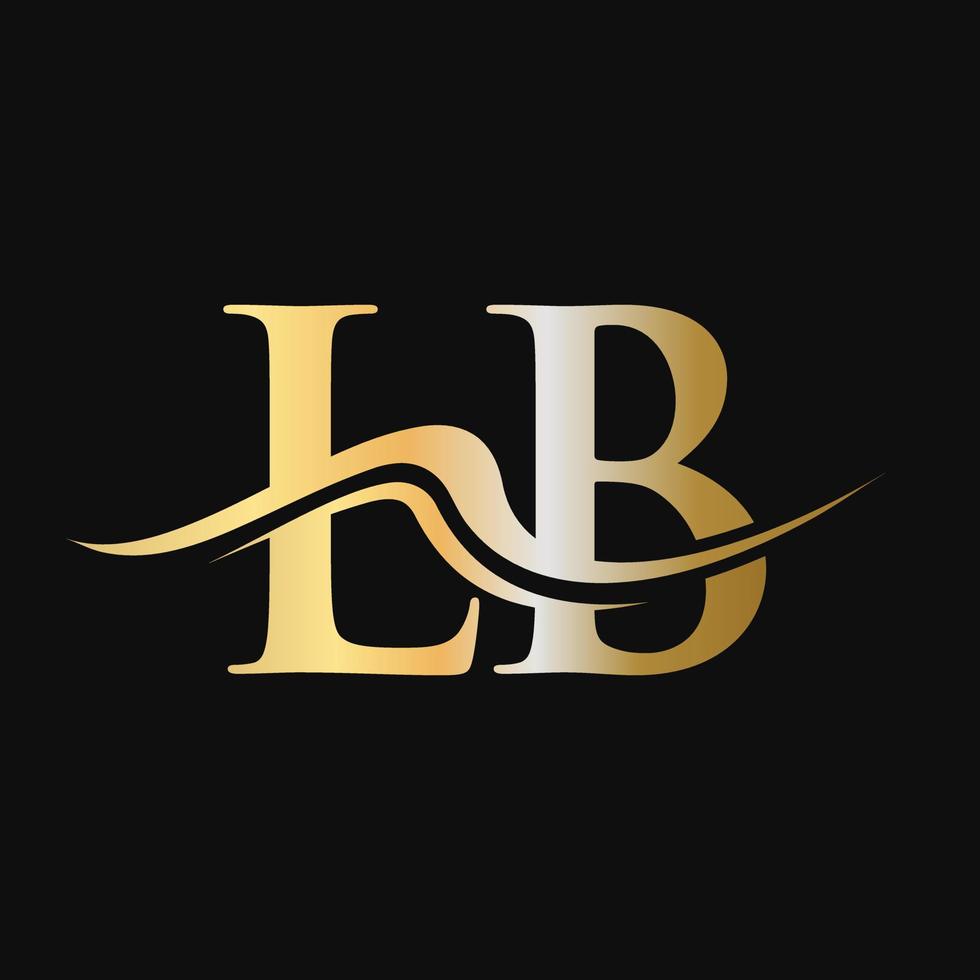 letra lb diseño de logotipo monograma negocio y logotipo de empresa vector