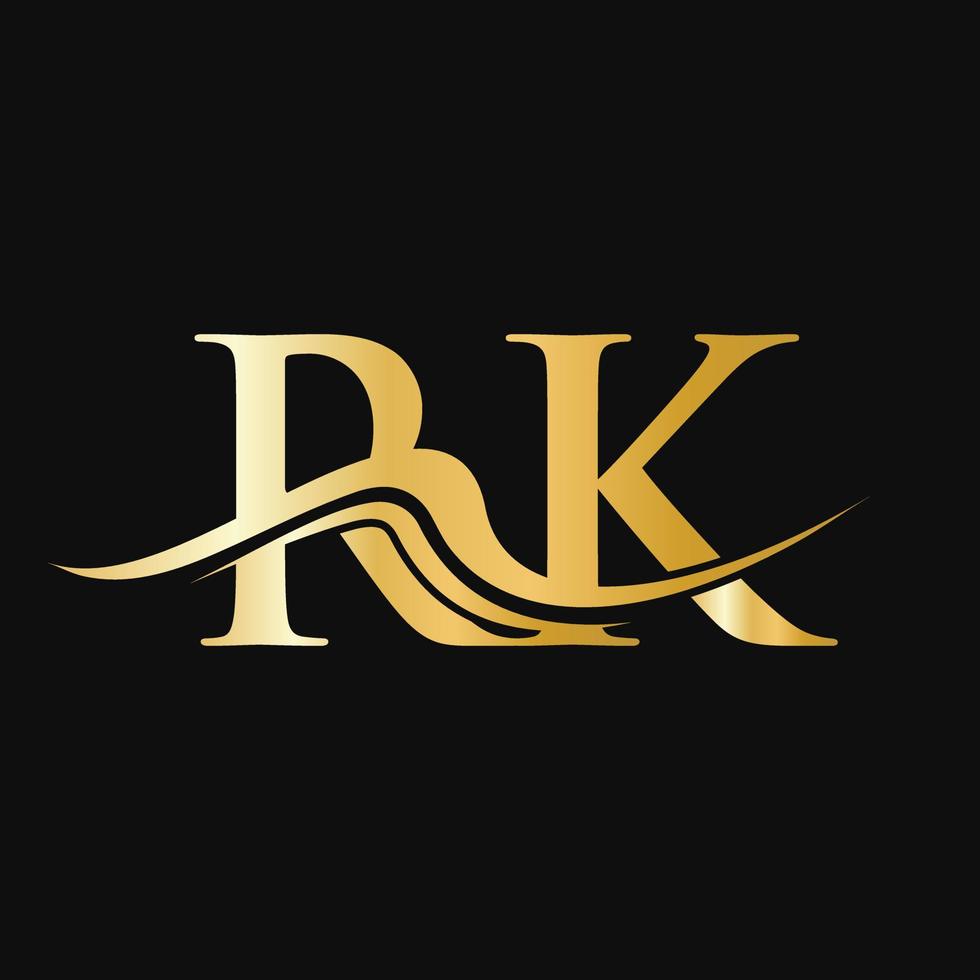 Letter RK Logo Design Monogram Business And Company Logotype vector