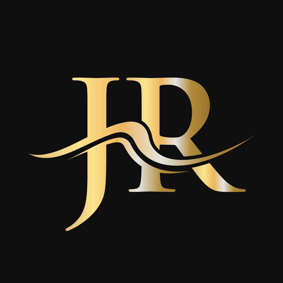 Letter JR Logo Design Monogram Business And Company Logotype vector