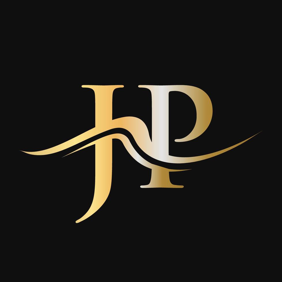 Letter JP Logo Design Monogram Business And Company Logotype vector