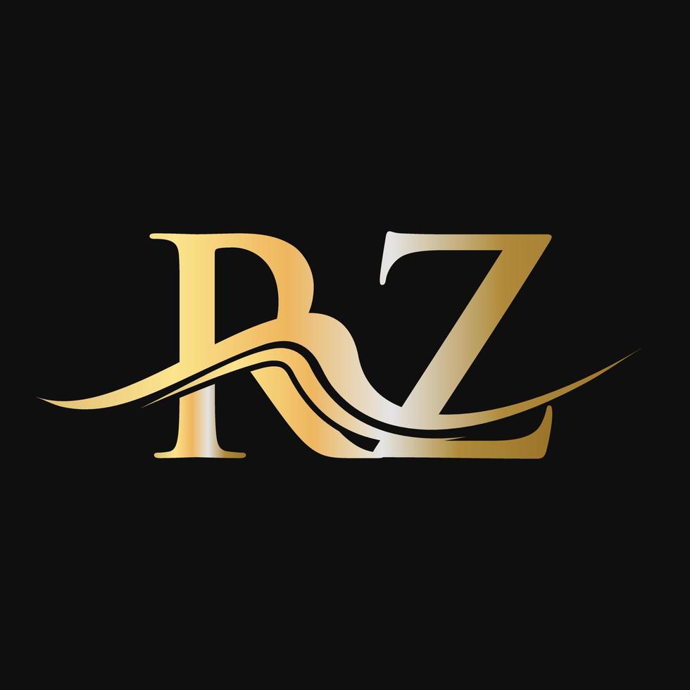 Letter RZ Logo Design Monogram Business And Company Logotype vector